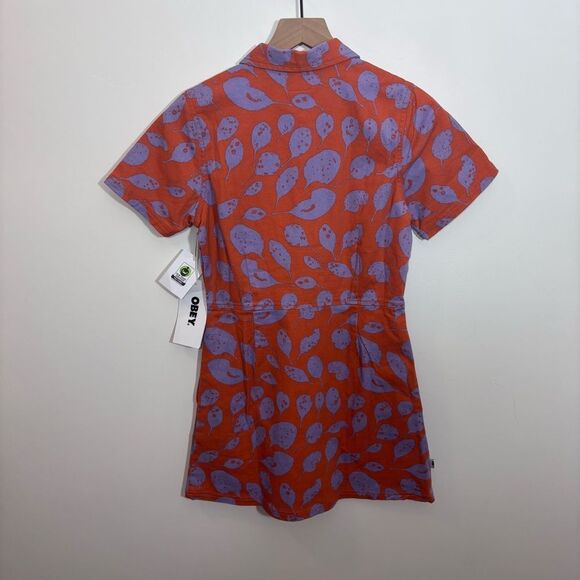 OBEY LEAVES WORK DRESS NEW with tags Size XS GINGER BISCUIT MULTI - Picture 8 of 16